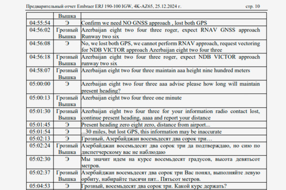 Казахстан опубликовал переговоры пилотов упавшего лайнера AZAL - новостной портал st-piter.ru