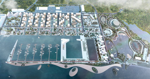 В Петербурге представили облик будущего мегапроекта на заливе. Фото - новостной портал st-piter.ru