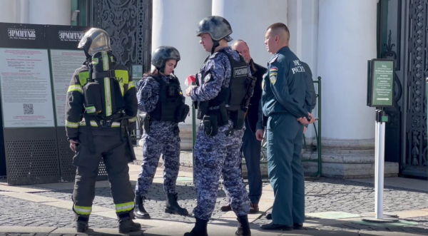 Из Эрмитажа эвакуировали посетителей из-за поиска взрывчатки. Фото - новостной портал st-piter.ru
