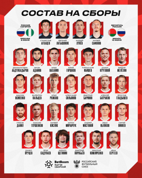 Сафонов и Миранчук вошли в состав на игры с Нигерией и Белоруссией - новостной портал st-piter.ru