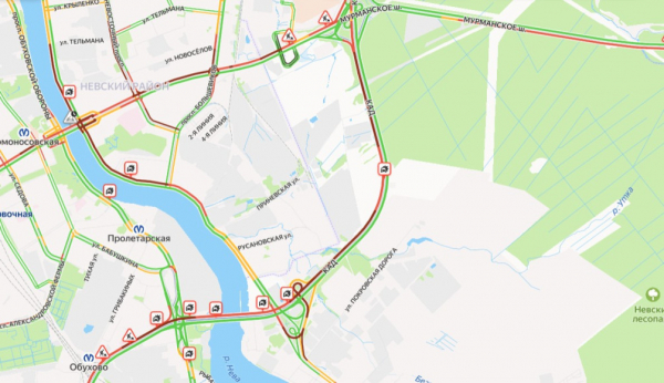 Кольцевая дорога в Петербурге встала в 10-километровой пробке - новостной портал st-piter.ru