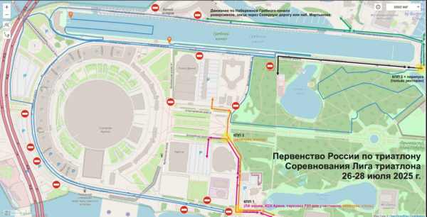 На Крестовском острове в Петербурге перекрыли движение - новостной портал st-piter.ru