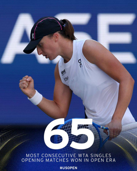 Ига Свёнтек на US Open побила рекорд Моники Селеш - новостной портал st-piter.ru
