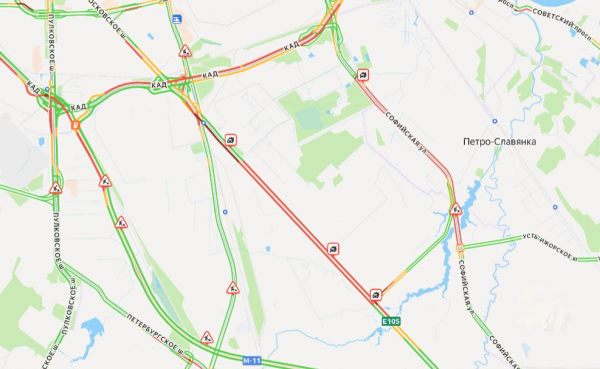 Дорожная авария перекрыла въезд в Петербург - новостной портал st-piter.ru