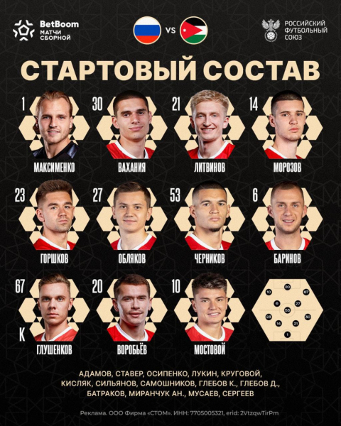Стал известен капитан сборной России в матче с Иорданией - новостной портал st-piter.ru